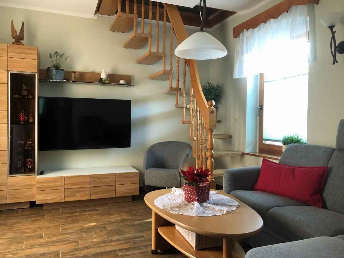 Ferienhaus Erzgebirge "An Der Trebe" Mit Kamin Und Sauna Neuhausen  Eksteriør bilde